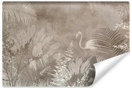 fototapeta-scienna-egzotyczne-liscie-beton-mur-abstrakcja-400x280