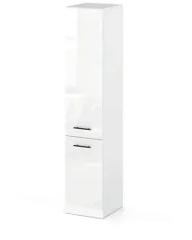 szafka-kuchenna-slupek-regal-stojaca-dolna-z-koszem-cargo-bialy-polysk-40cm