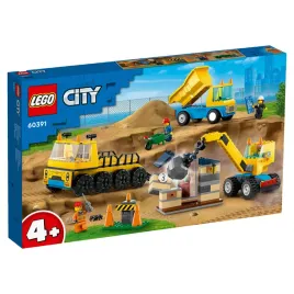 lego-city-60391-ciezarowki-i-dzwig-z-kula-wyburzeniowa-pojazdy-budowlane