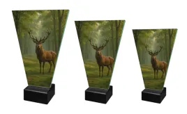 3x-mysliwska-szklana-statuetka-jelen-trofeum-mysliwy-nagroda-23-20-17cm