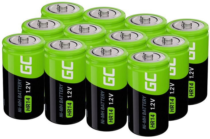 12X AKUMULATORKI BATERIE DO ŁADOWANIA TYP C R14 4000MAH NiMH ZABAWKI PILOTY