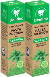 2x-pasta-do-zebow-lagodzaca-z-ekstraktem-z-szalwii-bez-fluoru-dentino-100ml