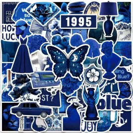 estetyczne-naklejki-wodoodporne-na-bidon-laptop-blysk-mix-blue-50-szt