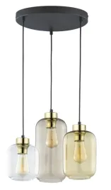 lampa-wiszaca-szklana-3xe27-braz-na-plafonie