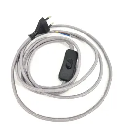 przewod-w-oplocie-25m-kabel-z-wlacznikiem-szary