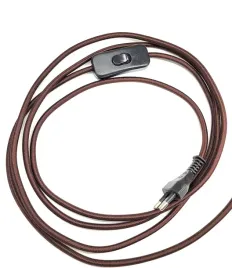 przewod-w-oplocie-25m-kabel-z-wlacznikiem-brazowy