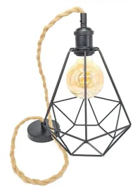 lampa-wiszaca-diament-zwis-jutowy-e27-czarna