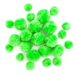 pompony-dekoracyjne-ozdobne-akrylowe-mix-zielone-24-sztuki