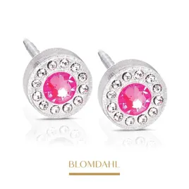 blomdahl-kolczyki-hipoalergiczne-brilliance-halo-crystal-shiny-rose-6-mm