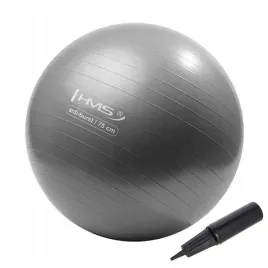 pilka-antyposlizgowa-75cm-hms-anti-burst-szara-pompka-fitness-joga