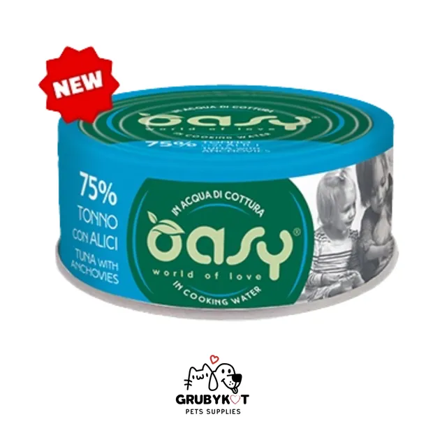 Mokra karma dla kota OASY More Love Tuńczyk z anchois puszka 70g