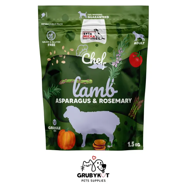 Karma sucha dla psa SYTA MICHA Chef Premium Jagnięcina Szparagi 1.5kg