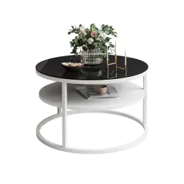 okragly-stolik-kawowy-ciri-slim-glass-z-polka-bialy-stelaz-czarne-szklo