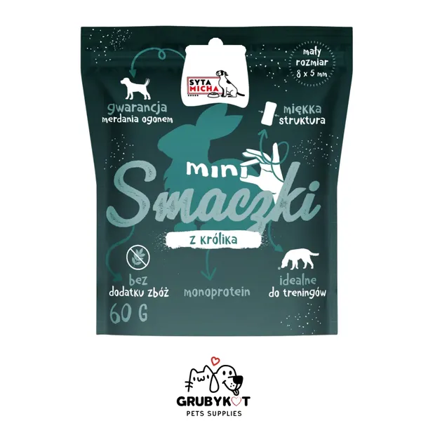Przysmaki dla psa Syta Micha MINI smaczki treningowe Królik 60g