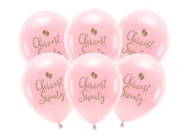 balony-eco-rozowe-33-cm-chrzest-swiety-6-szt-chrzciny-dziewczynki