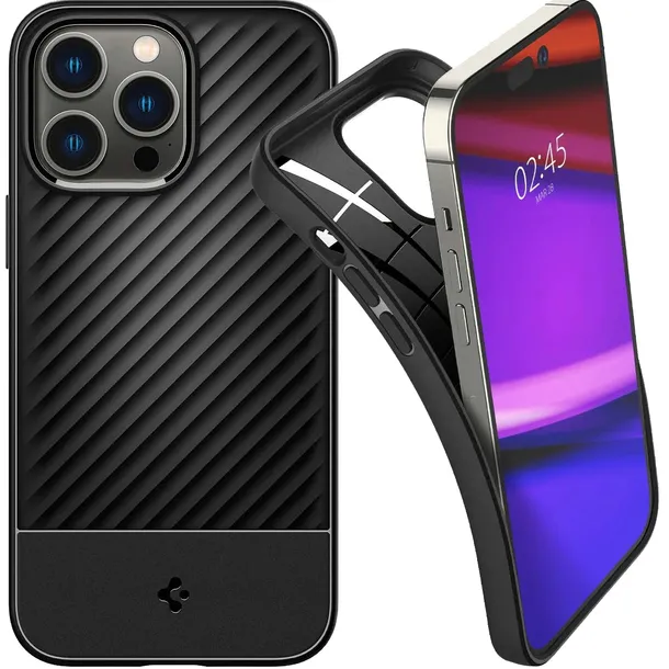 plecki-case-etui-spigen-core-armor-do-apple-iphone-14-pro-max-matte-czarne-zalaczone-wyposazenie-szklo-hartowane