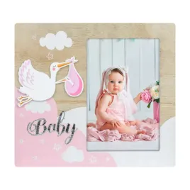 ramka-dziecieca-na-zdjecie-10x15-bocian-pink-narodziny-dziewczynki