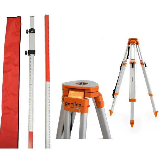 Statyw pod niwelator + łata laserowa 2,4m do niwelacji