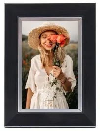 ramka-czarna-na-zdjecie-15x21-gloria-prezentowa-ze-srebrnym-paskiem