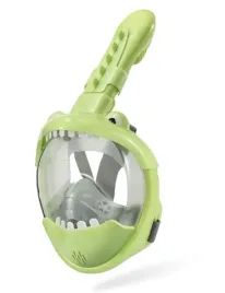 maska-do-nurkowania-snorkelingu-dla-dzieci-pelnotwarzowa-zielony-dinozaur