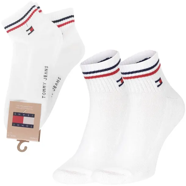 TOMMY HILFIGER SKARPETY SKARPETKI STOPKI 2P BIAŁE r.39-42