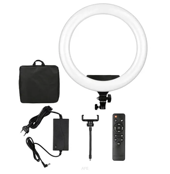 PRO LAMPA PIERŚCIENIOWA RING LED 22" 56CM 90W + PILOT do MAKIJAŻU RZĘS BRWI