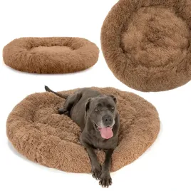 legowisko-dla-psa-kota-miekkie-poduszka-poslanie-donut-brazowe-l-100x100cm