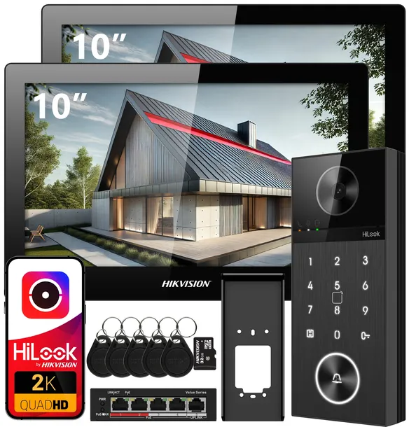 Wideodomofon WiFi 2x 10" LCD HiLook by Hikvision IP-VIS-PRO-K/2-Monitors