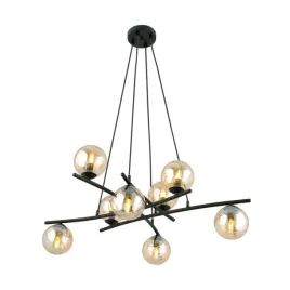 lampa-wiszaca-zyrandol-czarny-szklane-miodowe-kule-do-salonu-8-pkt-emibig
