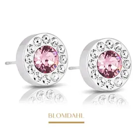 blomdahl-kolczyki-hipoalergiczne-brilliance-halo-crystal-light-rose-8-mm