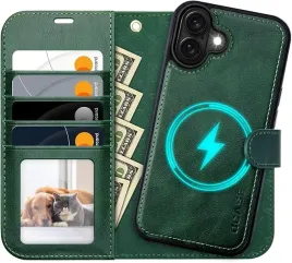 ocase-skorzane-etui-magsafe-do-iphone-16-2w1-stojak-butelkowa-zielen