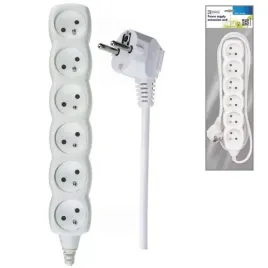 Zdjęcie produktu Przedłużacz kabel 6-gniazd 3m biały EMOS