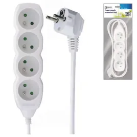 Zdjęcie produktu Przedłużacz 4-gniazda z/u 1,5m biały EMOS