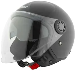 Zdjęcie produktu Kask motocyklowy otwarty S czarny połysk do skutera, motoru z homologacją