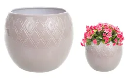 oslonka-ceramiczna-kula-14-cm-szara-klasyczna-z-modnym-wzorem-okragla