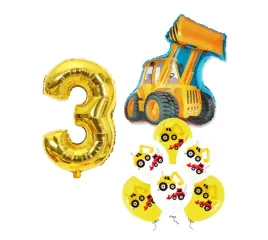 zestaw-balonow-na-3-trzecie-urodziny-koparka-zolta-maszyny-budowlane-8-szt
