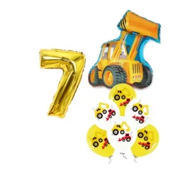 zestaw-balonow-na-7-siodme-urodziny-koparka-zolta-maszyny-budowlane-8-szt