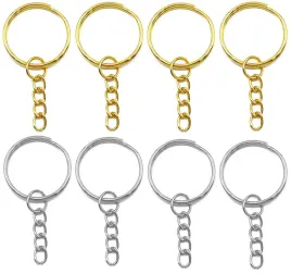 zlota-srebrna-baza-do-breloka-z-lancuszkiem-kolko-breloczek-25mm-20-sztuk