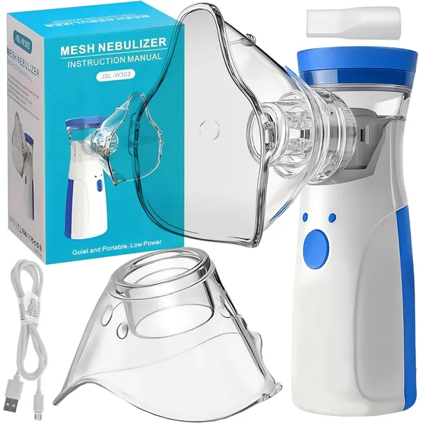 INHALATOR NEBULIZATOR DLA DZIECI DOROSŁYCH SIATECZKOWY PRZENOŚNY CICHY USB
