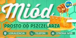 reklama-miod-2x1m-sprzedaz-miodu-od-pszczelarza