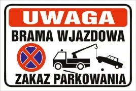 naklejka-brama-wjazdowa-zakaz-parkowania-20x30