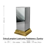 znicz-lustrzany-3d-znicz-kapliczka-ekskluzywny-lampion-265-cm-zloty-grafit-stan-nowy