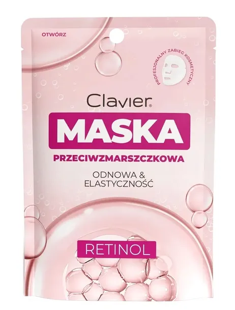 Maska Do Twarzy w Płacie Clavier Przeciwzmarszczkowa z Retinolem