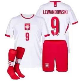 stroj-pilkarski-lewandowski-polska-koszulka-spodenki-getry-r-152-euro-2024