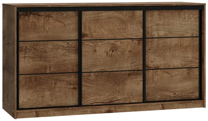 Komoda dąb lefkas LOFT 180 cm Szafa przesuwna