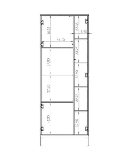 witryna-biala-loft-quarte-kolor-frontow-bialy
