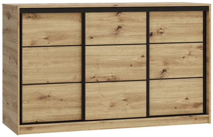 Komoda mini Szafa przesuwna LOFT 160 dąb artisan