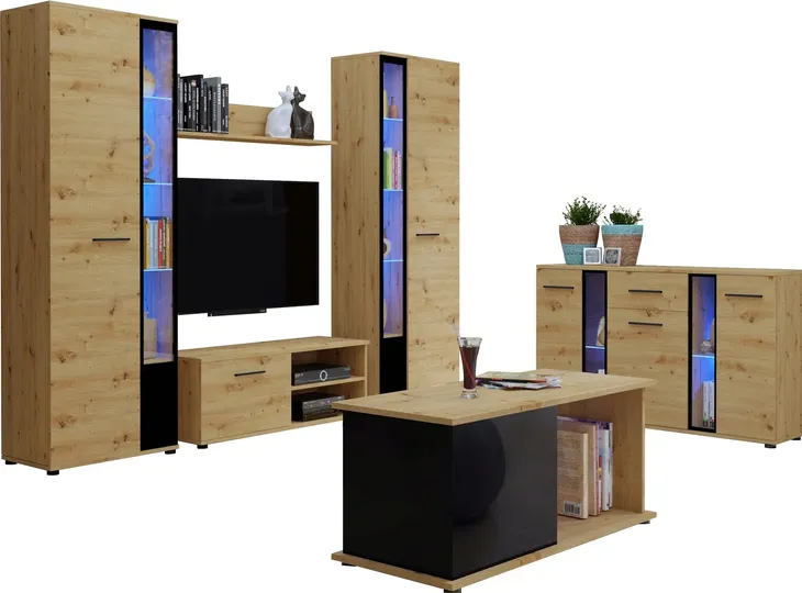 Zestaw mebli Komoda Witryna ława Cube XL artisan