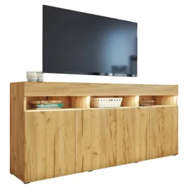 komoda-dab-craft-zloty-175-cm-drzwi-polki-premium