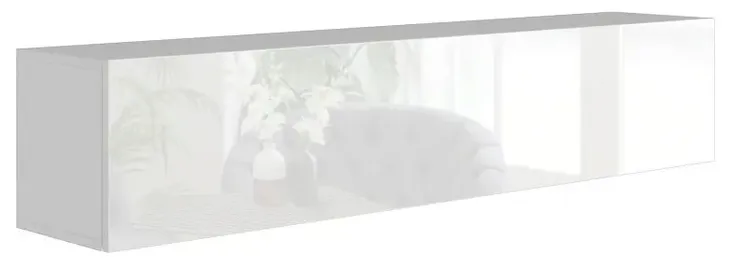 Biała szafka wisząca pozioma 175 cm PREMIUM